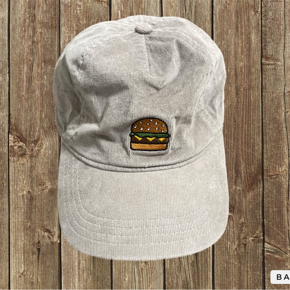 Taupe color cord Hamburger hat adjustable back